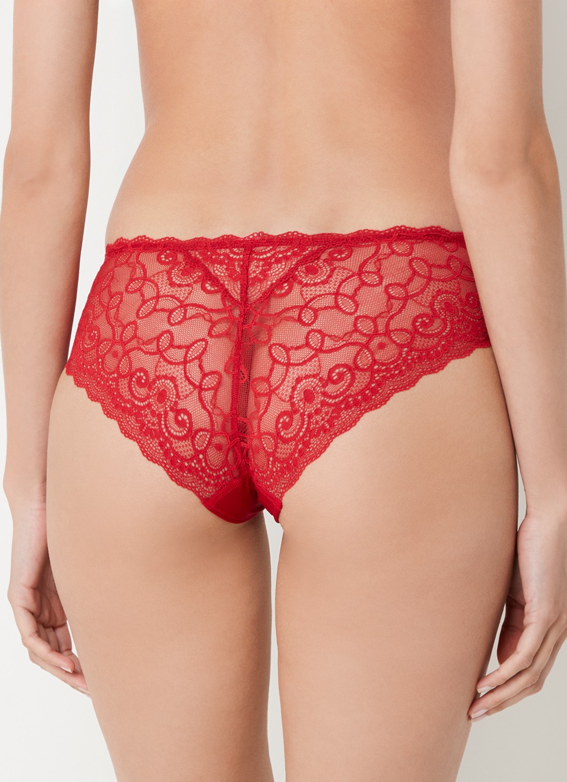 Mey Amorous slip met kant - achterkant vuurrood