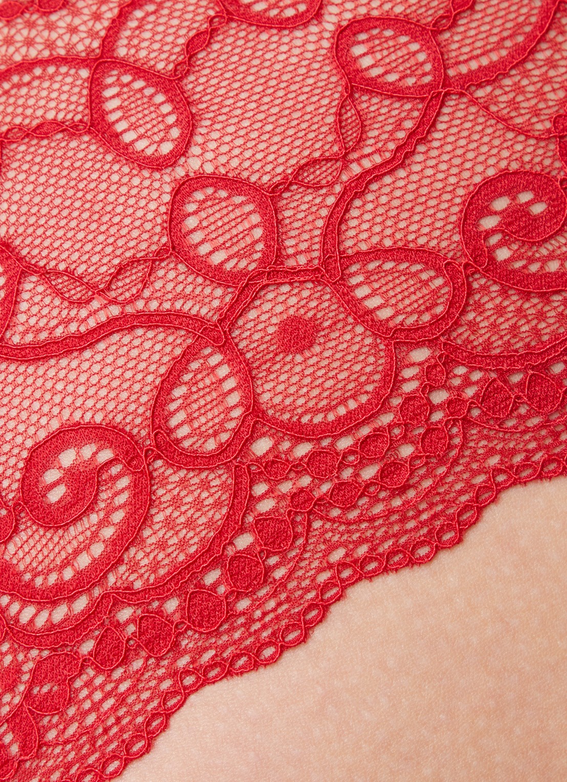 Mey Amorous slip met kant - detail 4 vuurrood