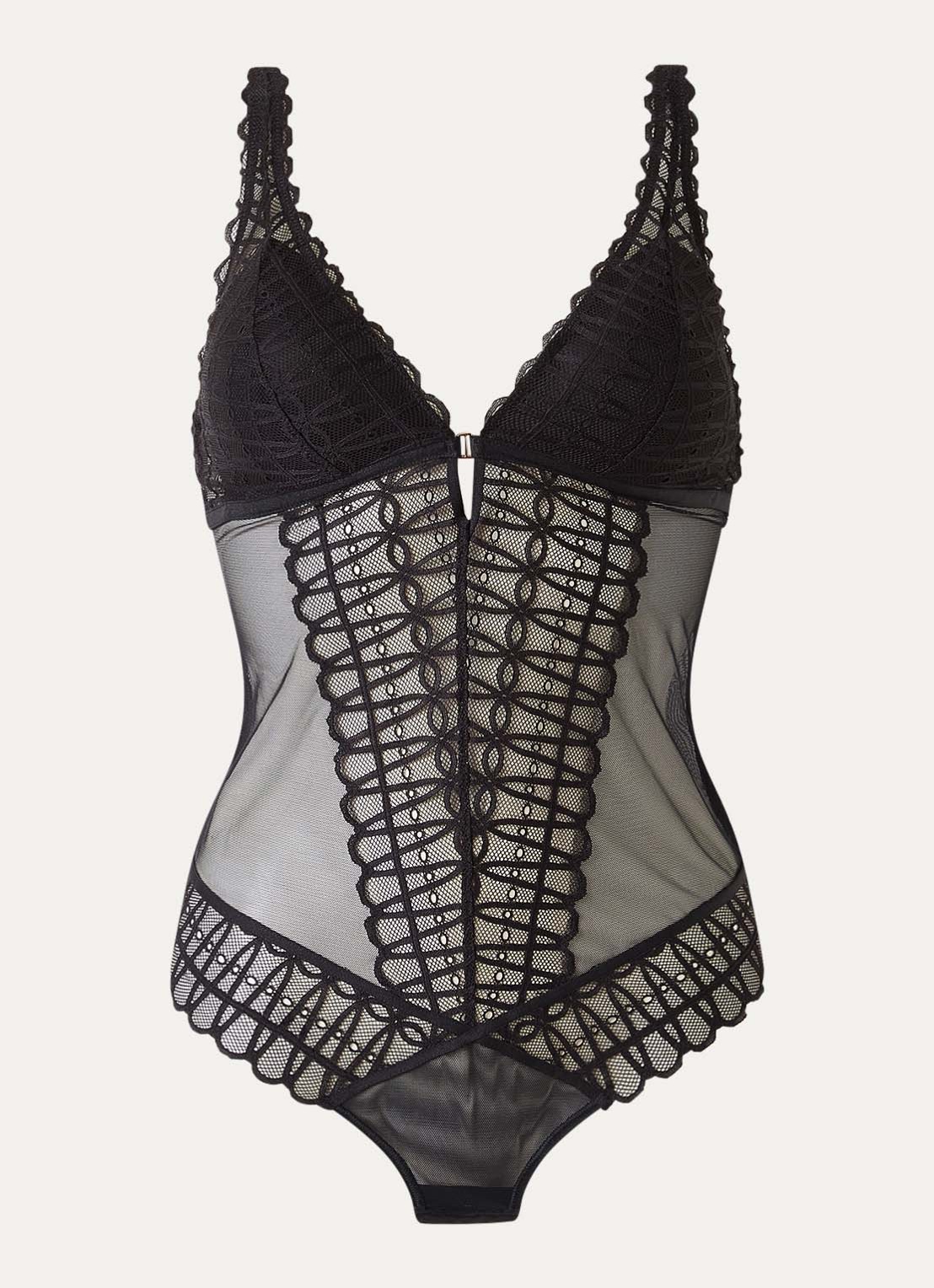 Mey Captivating body van kant - voorkant zwart