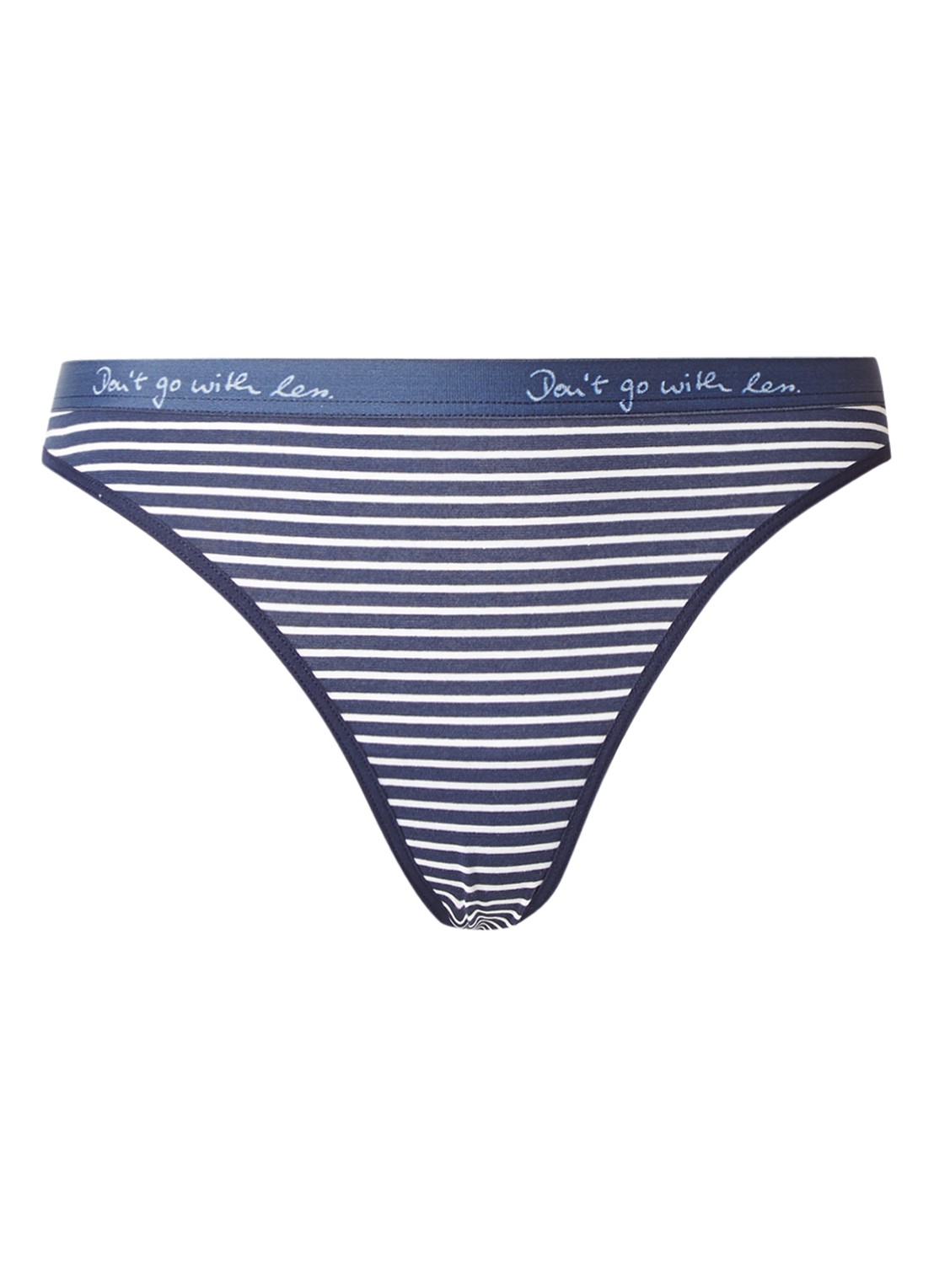 Mey Co string met streepdessin - voorkant 3 blauw