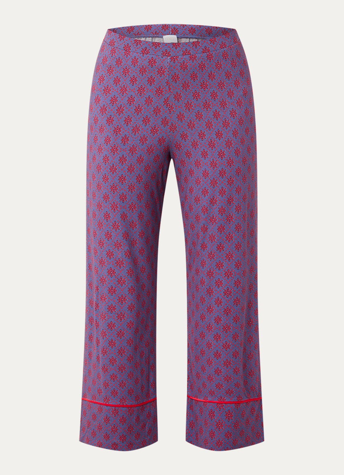 Mey High waist wide fit pyjamabroek met print - voorkant 3 paars