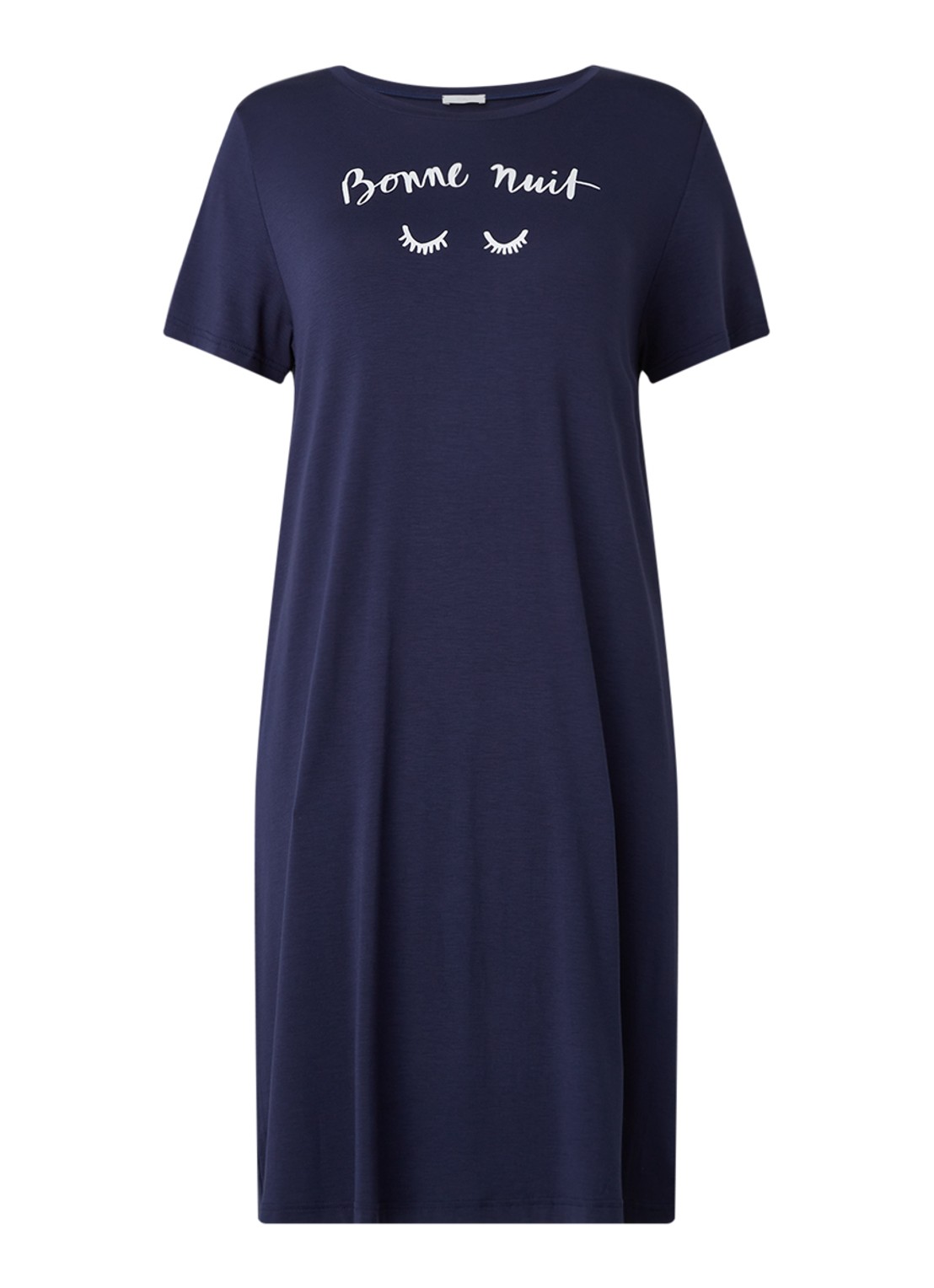 Mey Lilyan nachthemd met print - voorkant donkerblauw