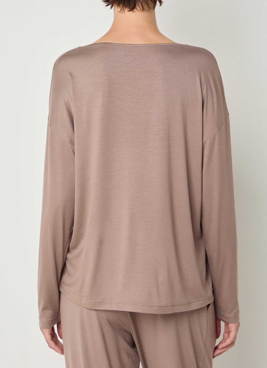 Mey Longsleeve met boothals - achterkant 3 taupe