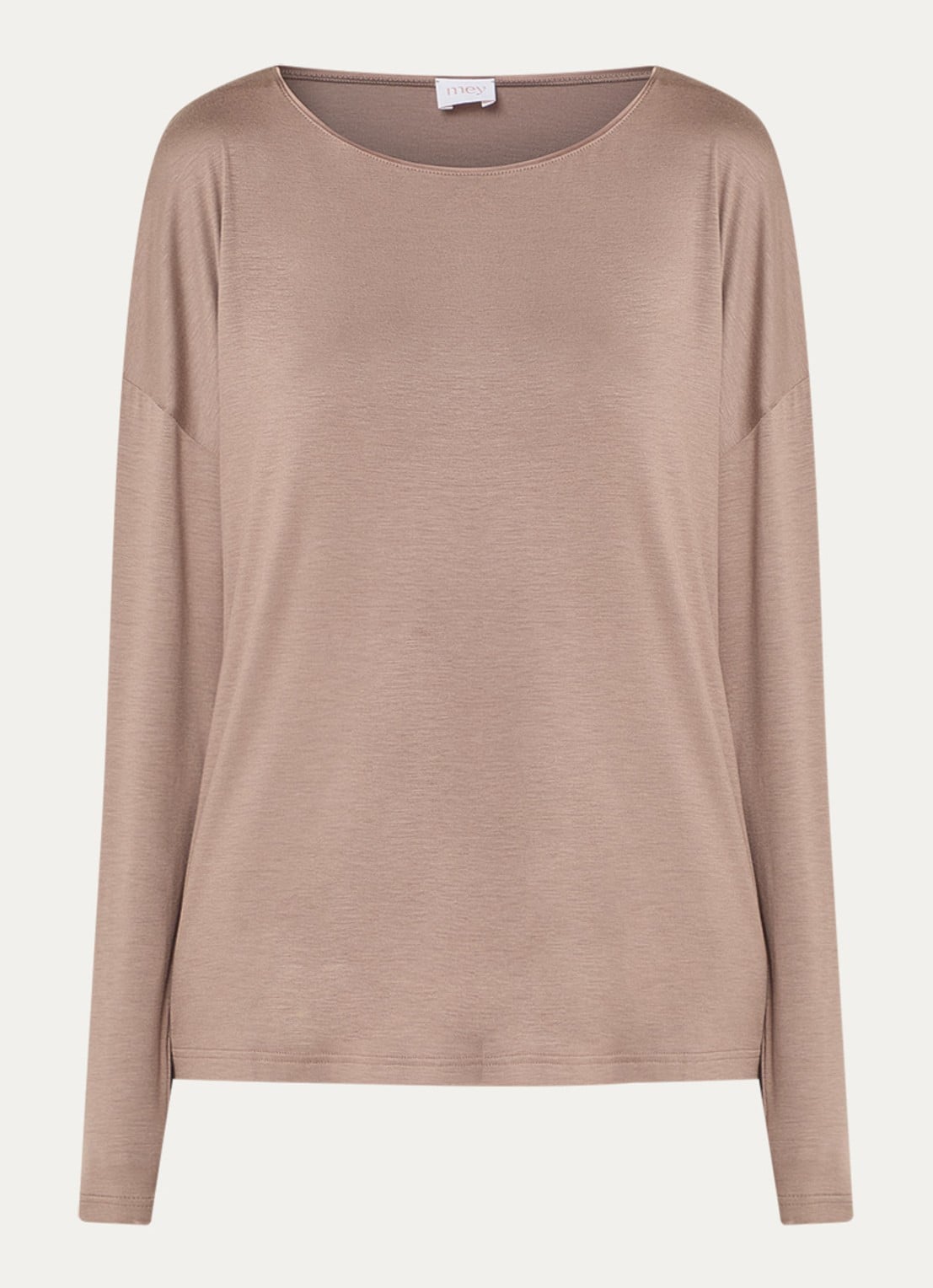Mey Longsleeve met boothals - voorkant taupe
