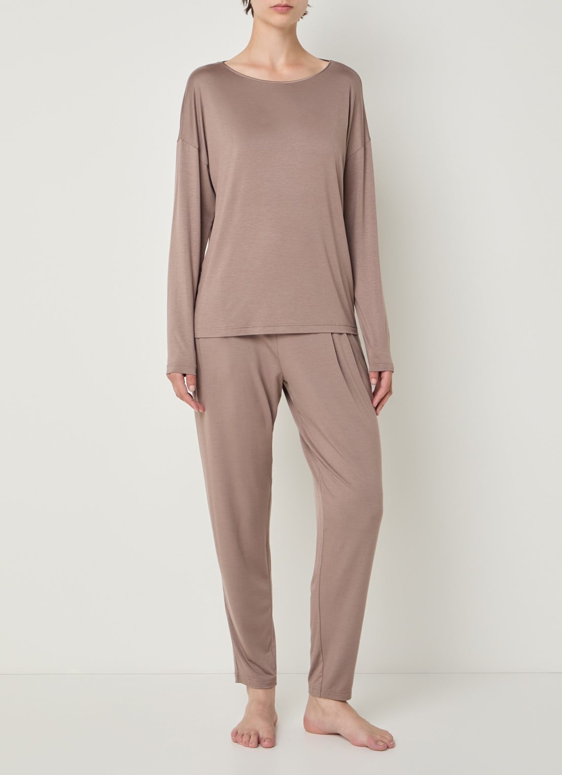 Mey Longsleeve met boothals - voorkant 2 taupe