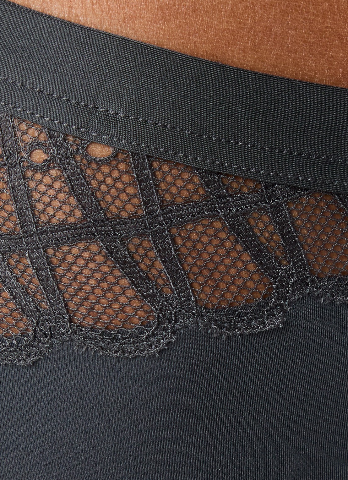 Mey Naadloze hipster met kant - detail 5 donkergrijs