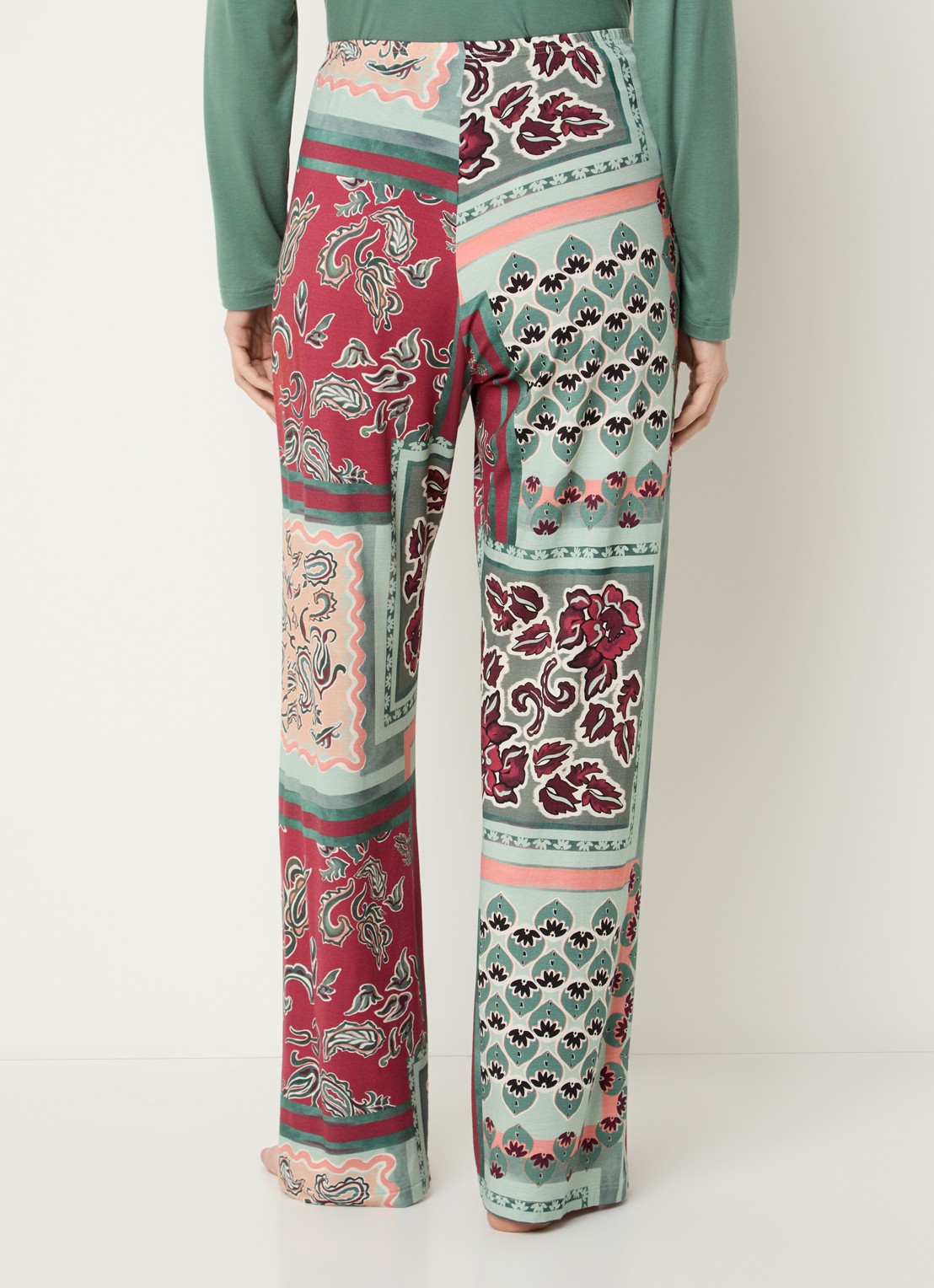 Mey Pyjamabroek met print - achterkant 3 zeegroen