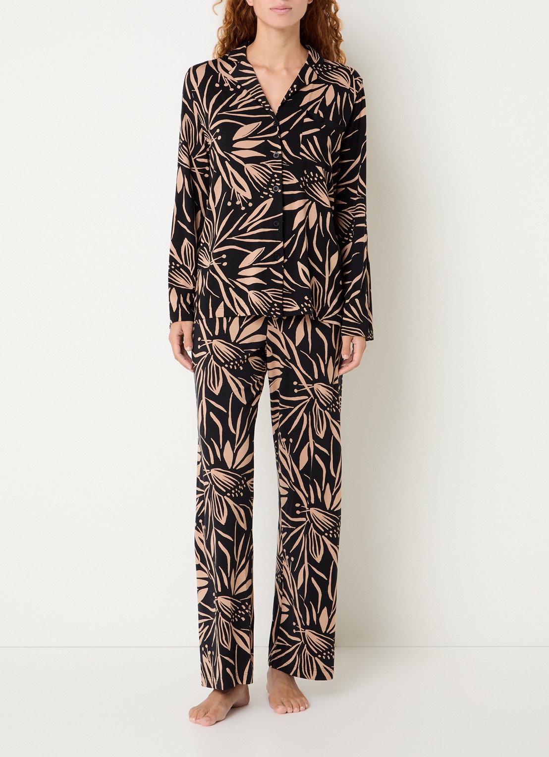 Mey Pyjamaset met print - detail zwart