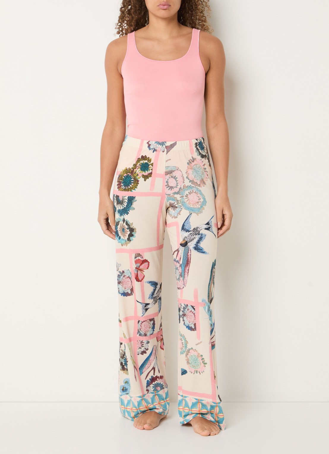 Mey Pyjamatop met ronde hals - voorkant 4 roze