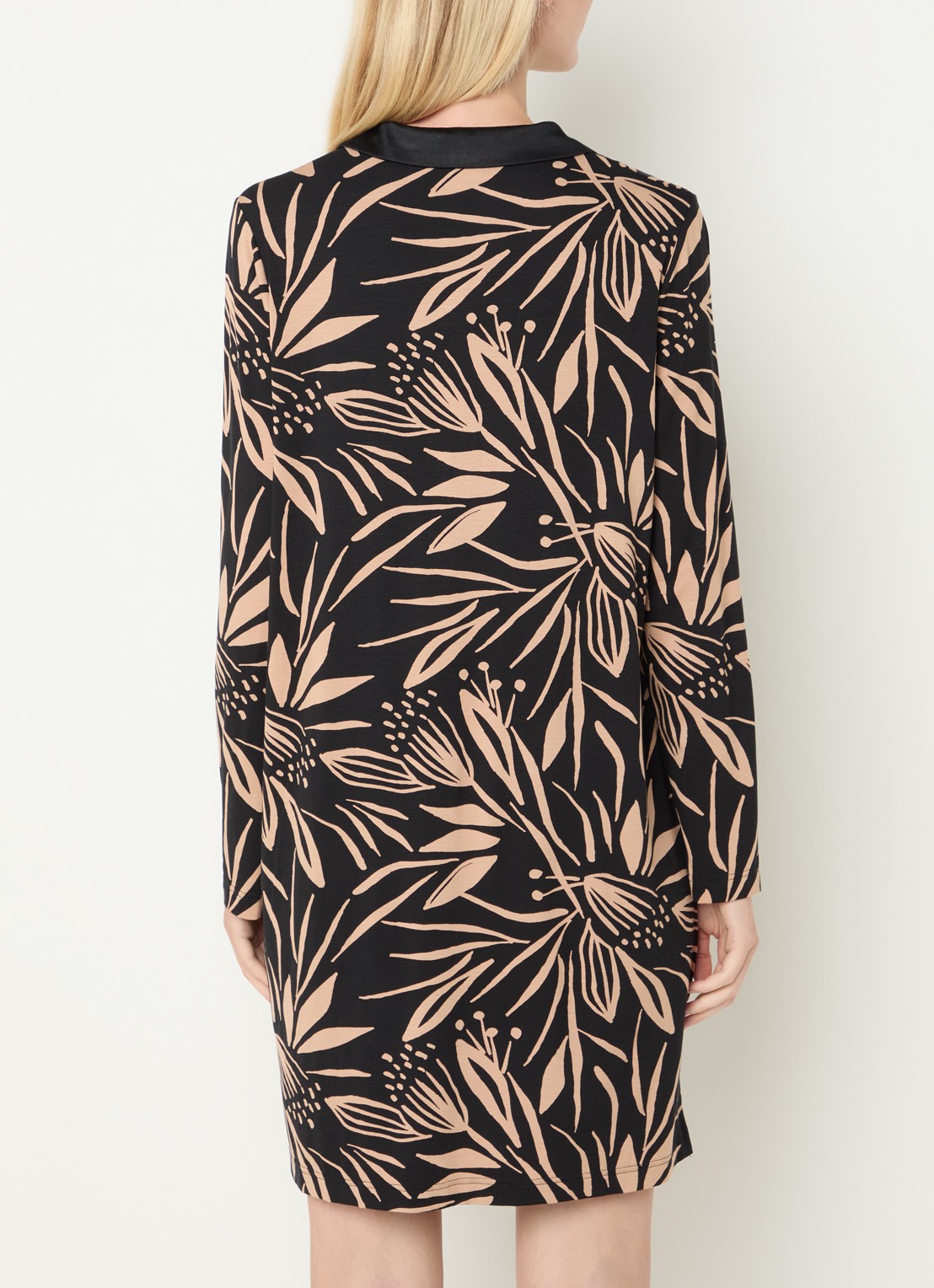 Mey Slipdress met print - achterkant 2 zwart