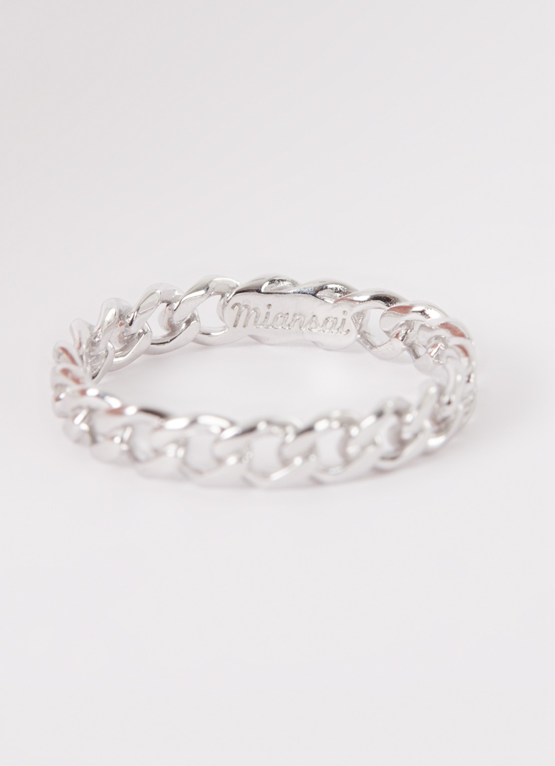 Miansai Cuban Link ring van zilver  - detail zilver
