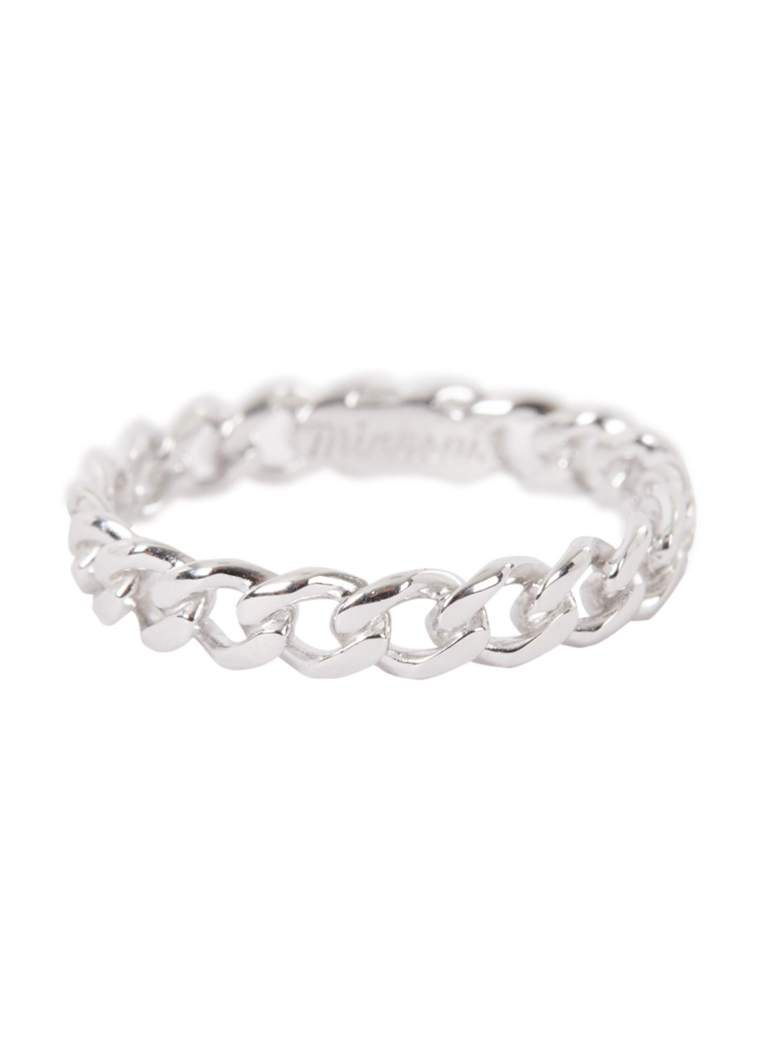 Miansai Cuban Link ring van zilver  - voorkant 2 zilver