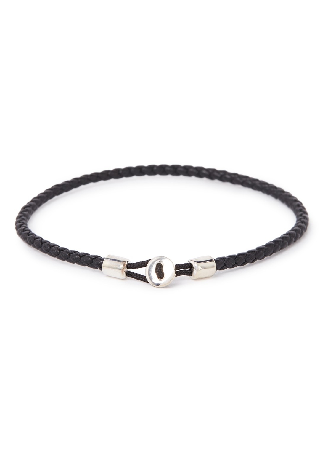 Miansai Nexus armband van leer - voorkant zwart