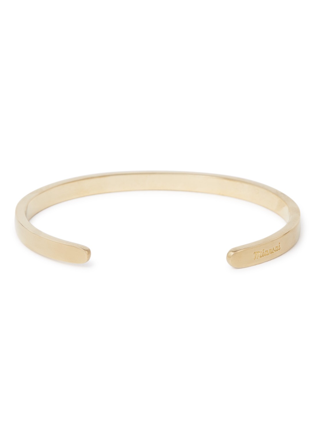 Miansai Singular bangle met logo - voorkant goud