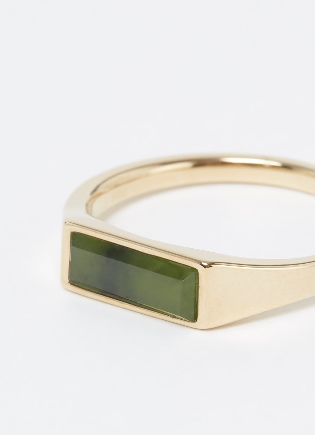 Miansai Thin Lennox Jasper ring verguld - voorkant 2 goud