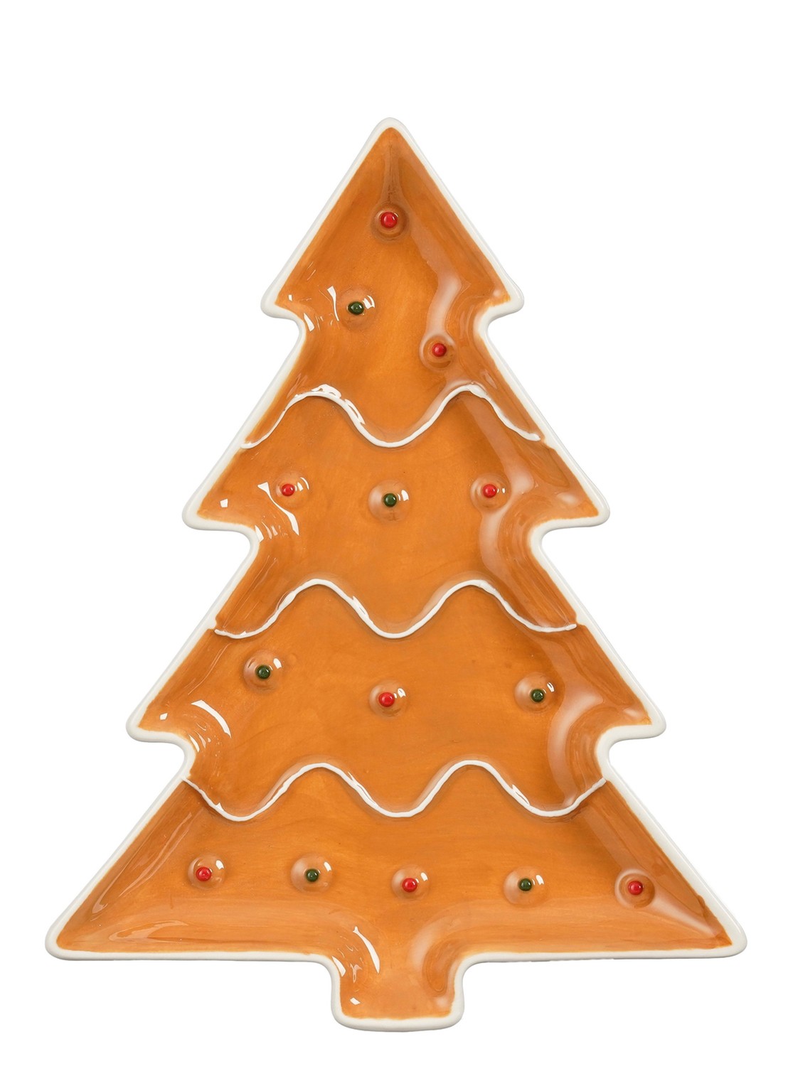Mica Decorations Peperkoek serveerschaal 22,5 cm - voorkant bruin
