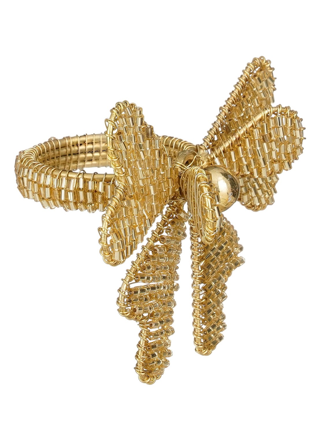 Mica Decorations Strik servetring - voorkant goud