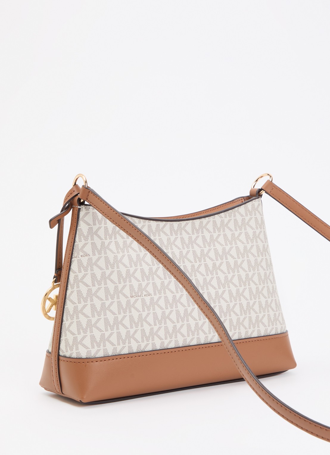 Michael Kors Andie crossbodytas met logoprint - achterkant beige