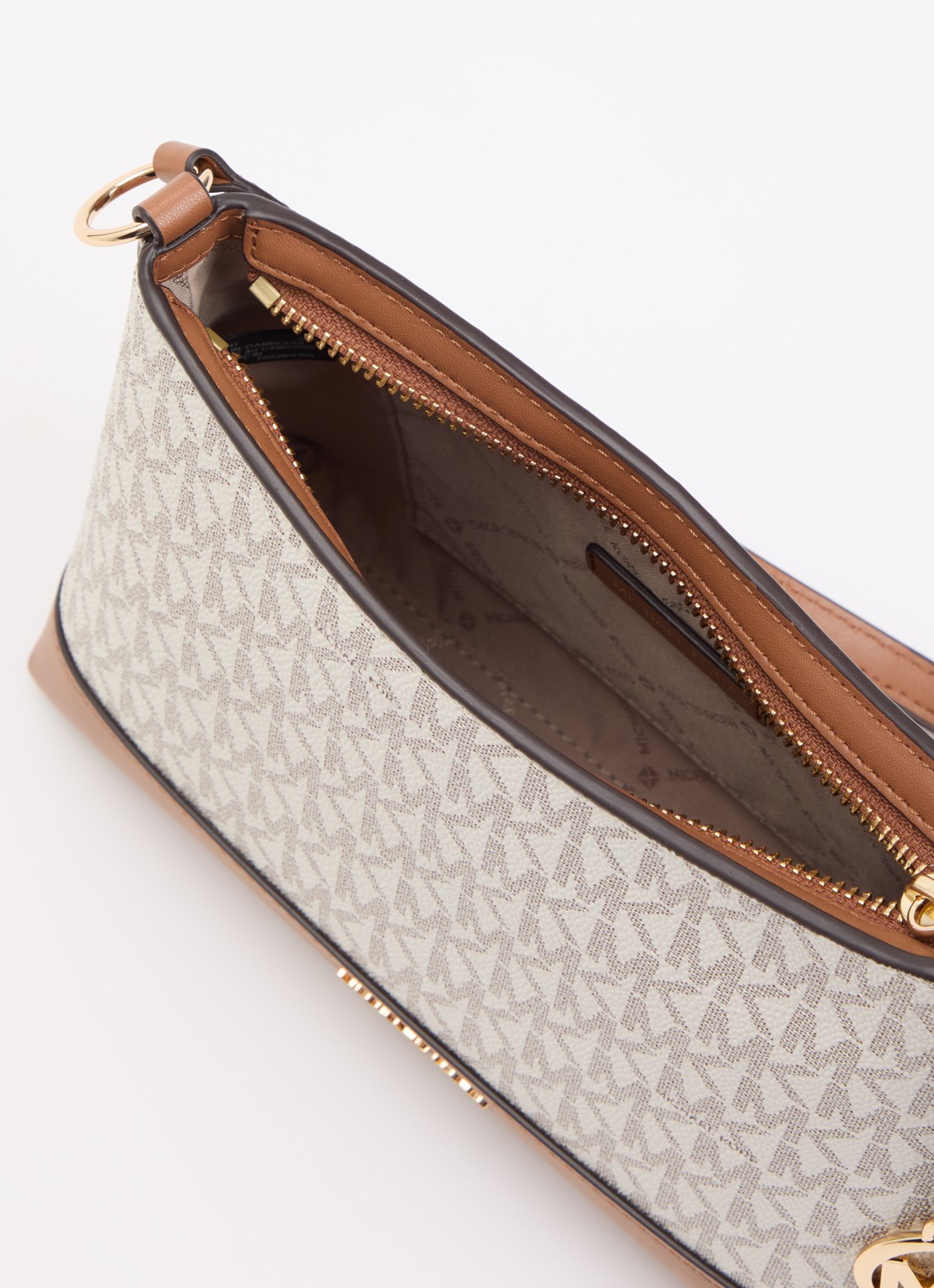 Michael Kors Andie crossbodytas met logoprint - detail 2 beige
