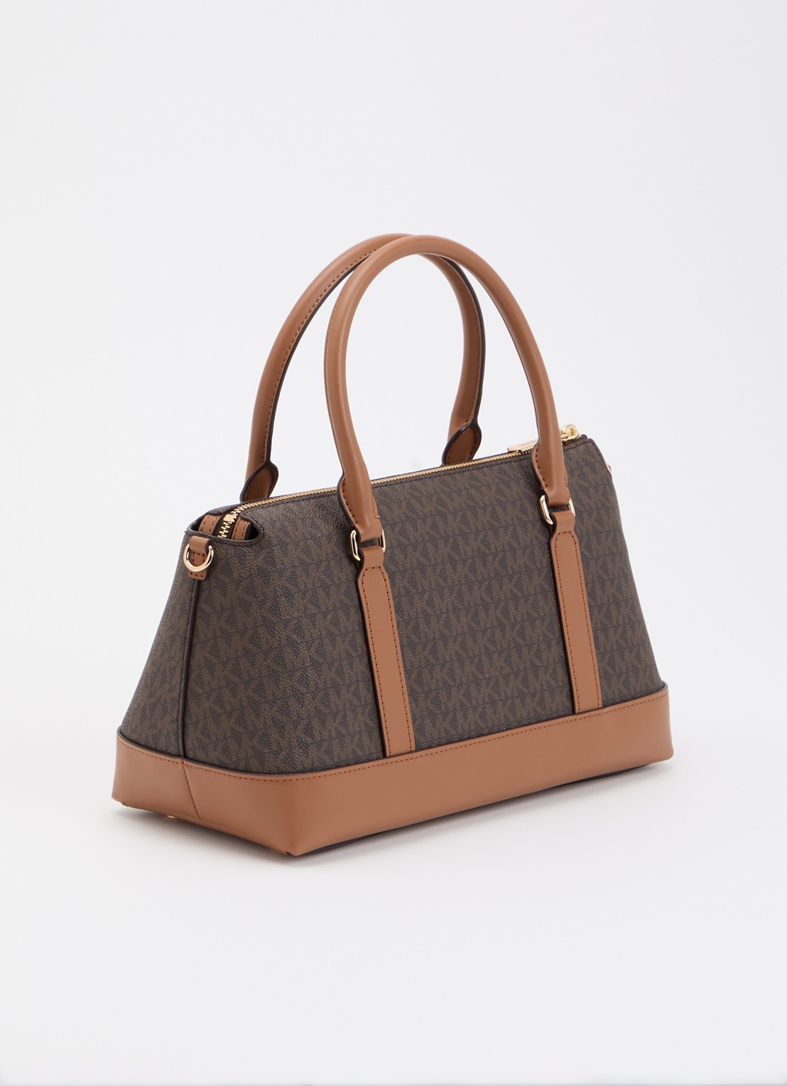 Michael Kors Andie handtas met logoprint en afneembare schouderriem - achterkant bruin