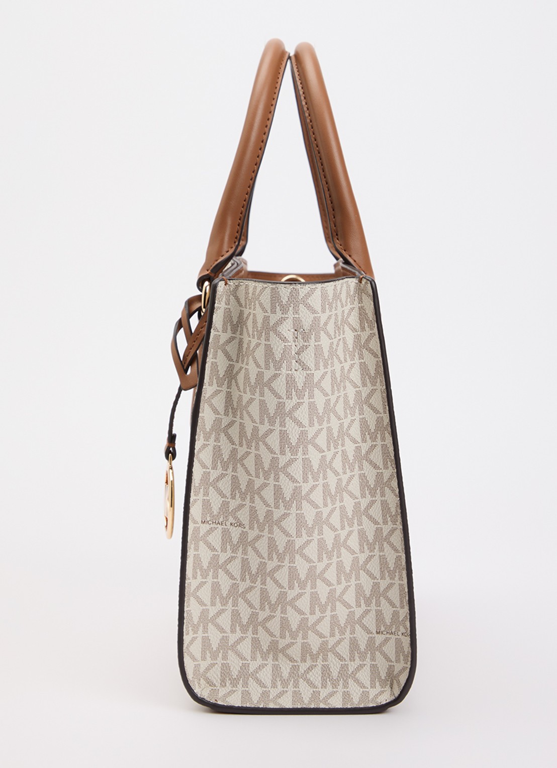 Michael Kors Becca handtas met logoprint en afneembare schouderriem  - detail 4 creme