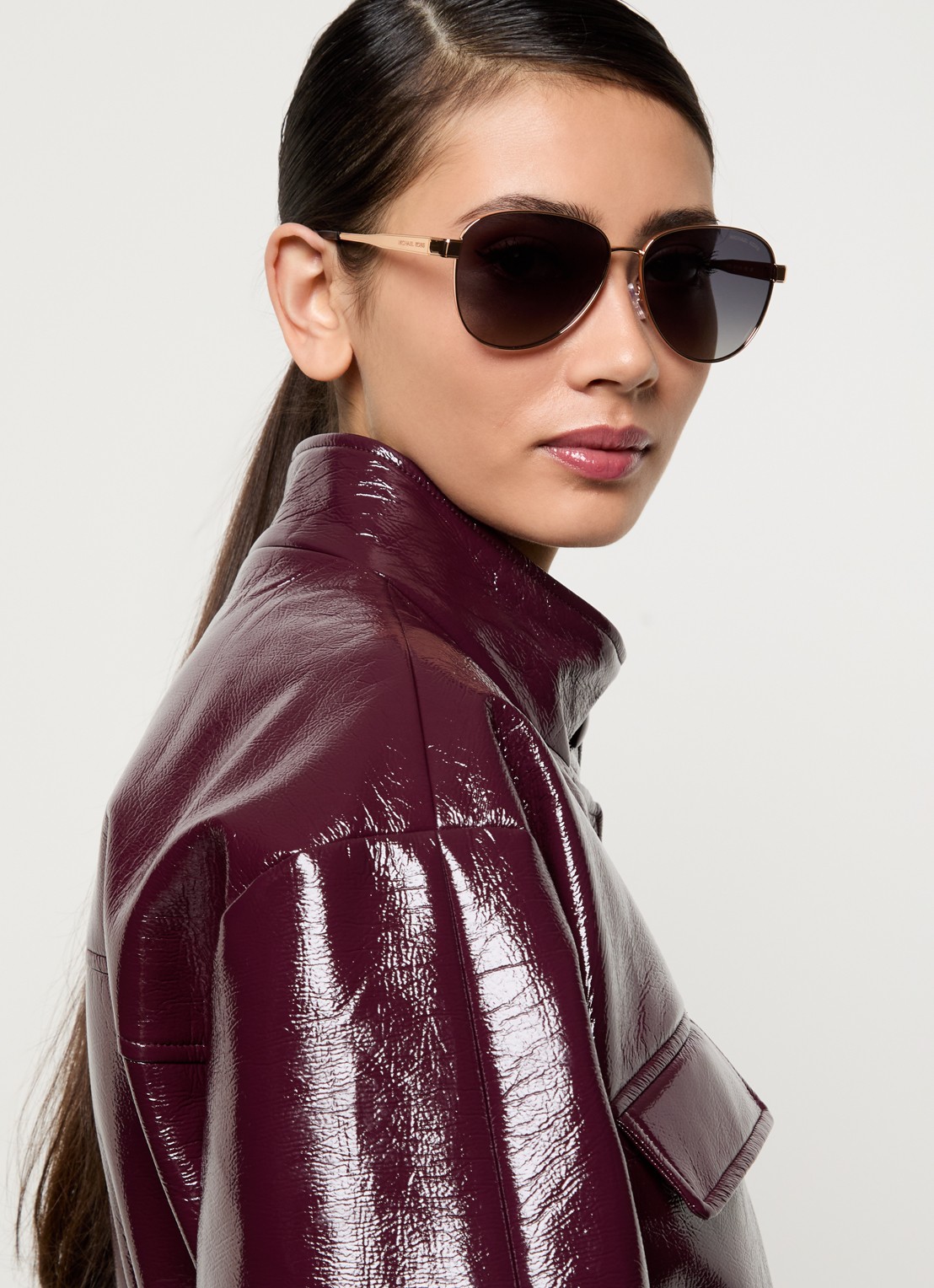 Michael Kors Biarritz zonnebril MK1160 - voorkant 5 roségoud