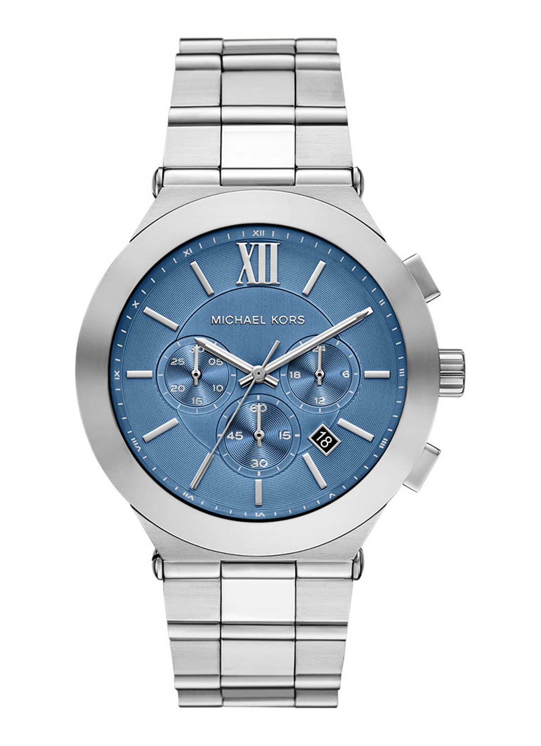 Michael Kors Billie horloge MK9222 - voorkant zilver