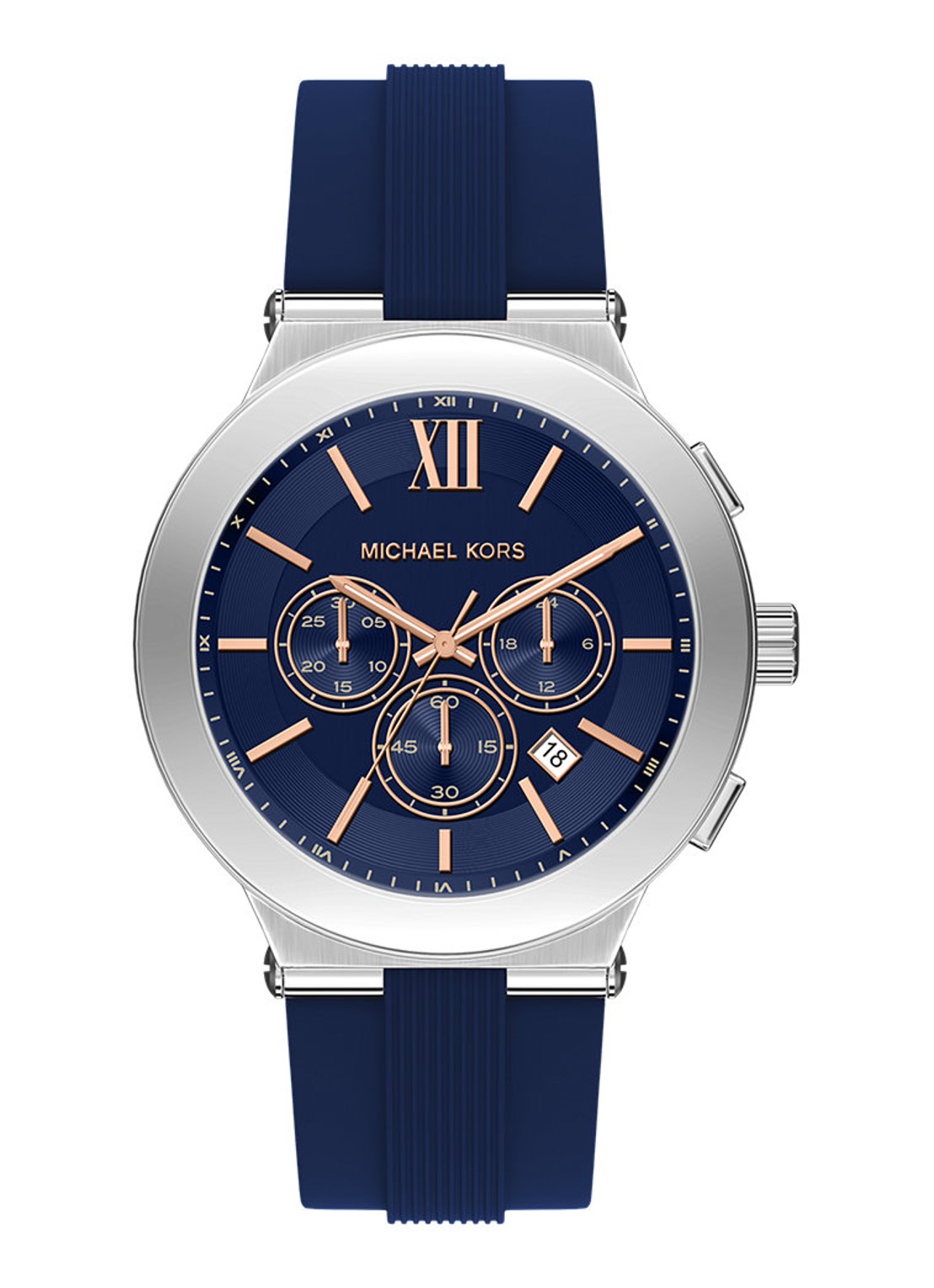 Michael Kors Billie horloge MK9254 - voorkant zilver
