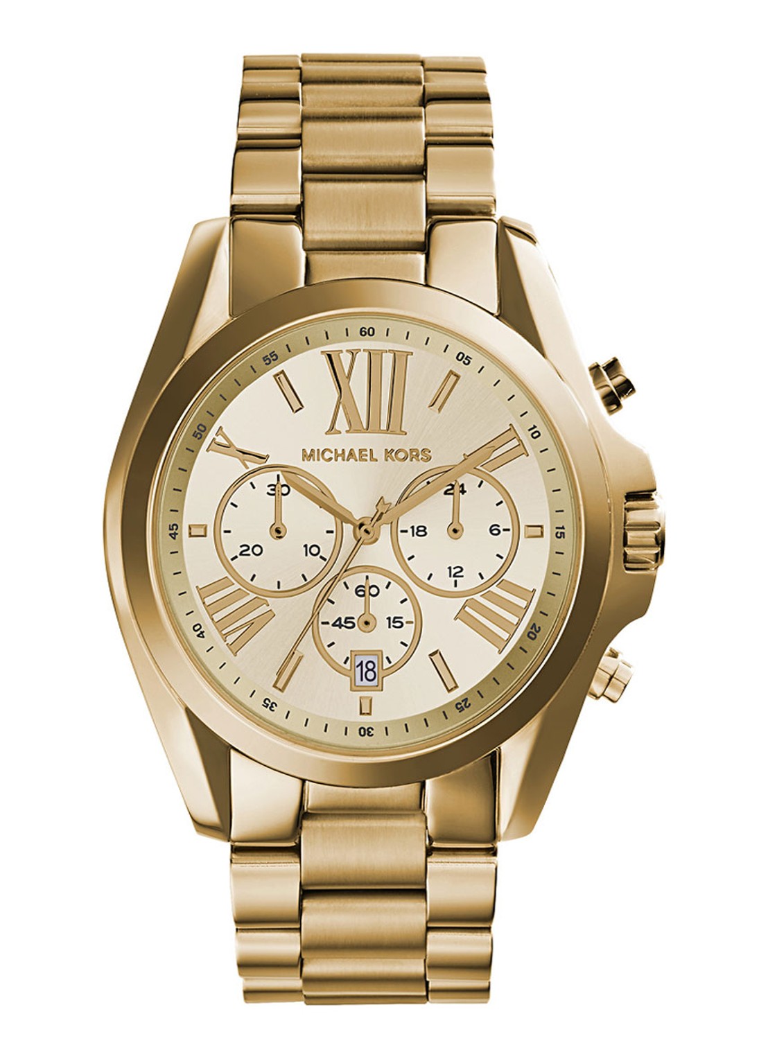 Michael Kors Bradshaw horloge MK5605 - voorkant goud