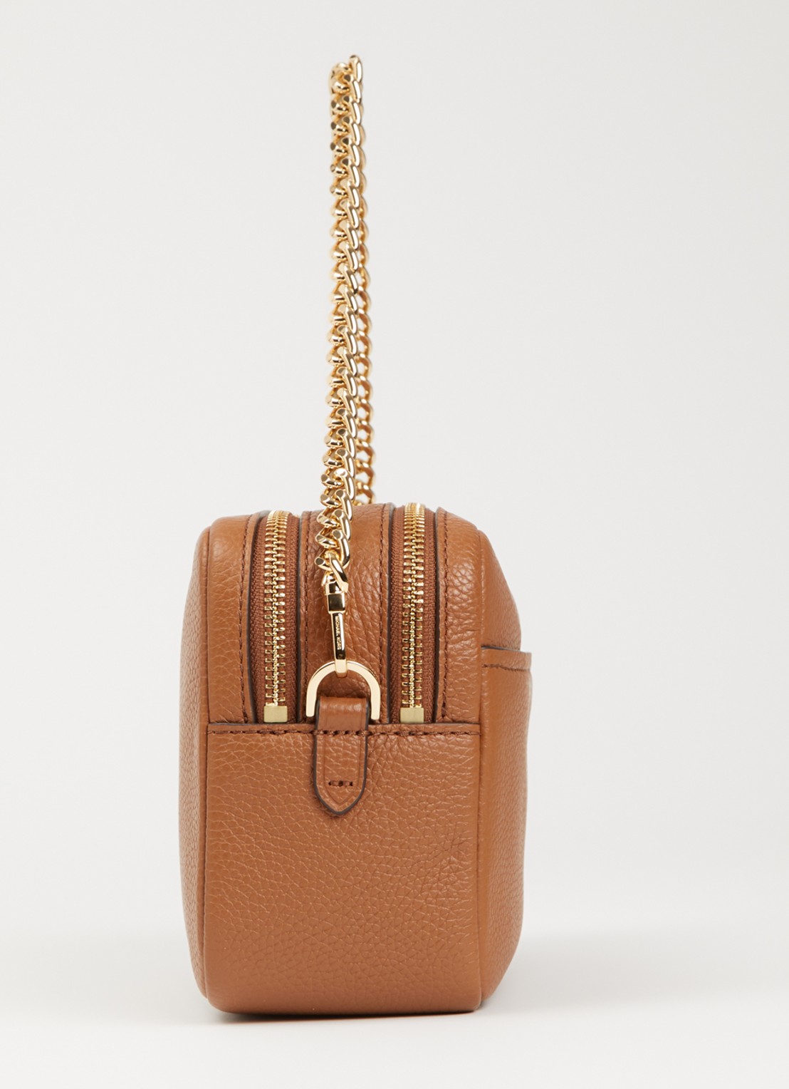 Michael Kors Bryant crossbodytas van leer met afneembare schouderriem - detail 6 oranjebruin