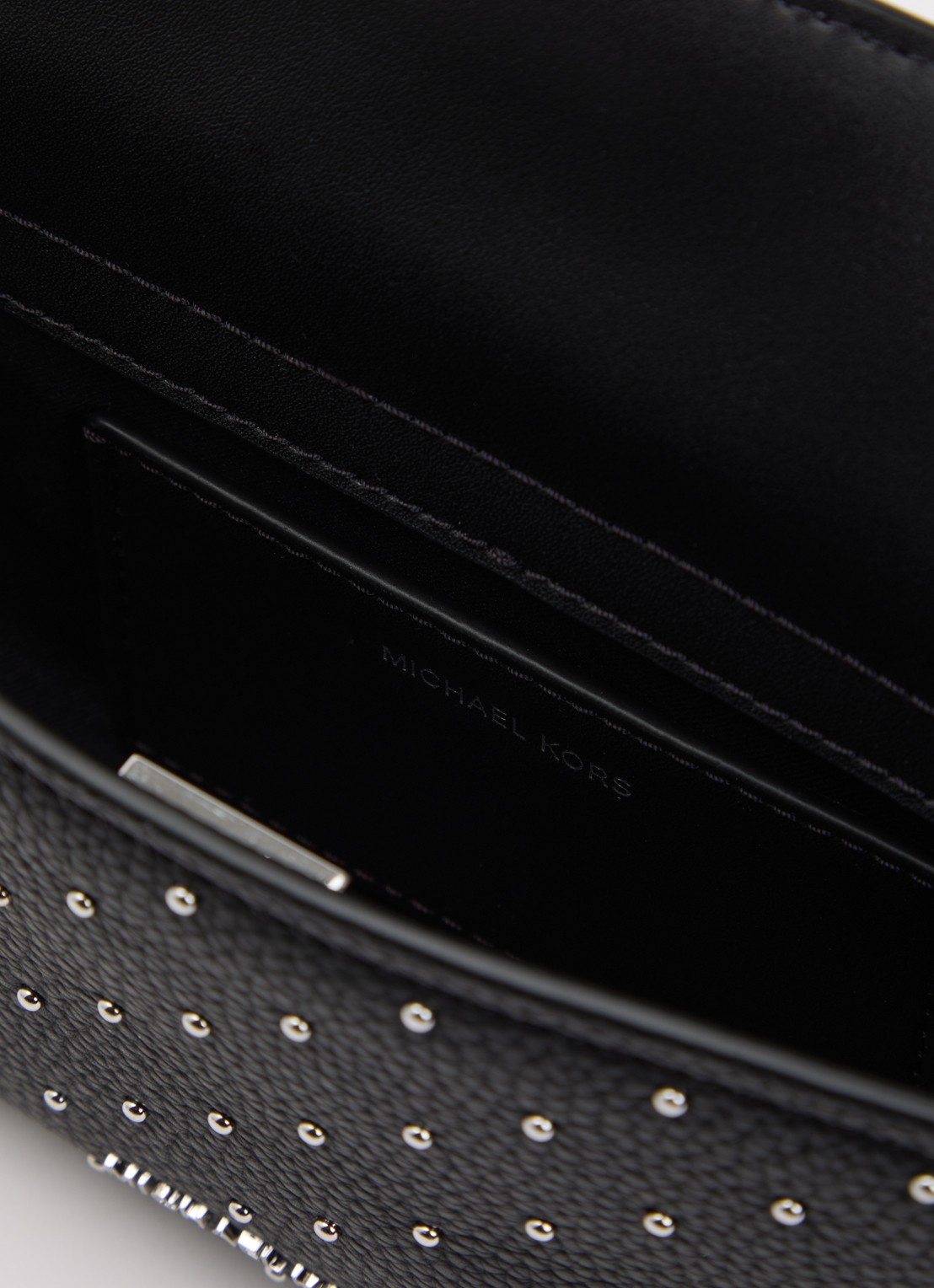 Michael Kors Bryant crossbodytas van leer met afneembare schouderriem  - detail 2 zwart