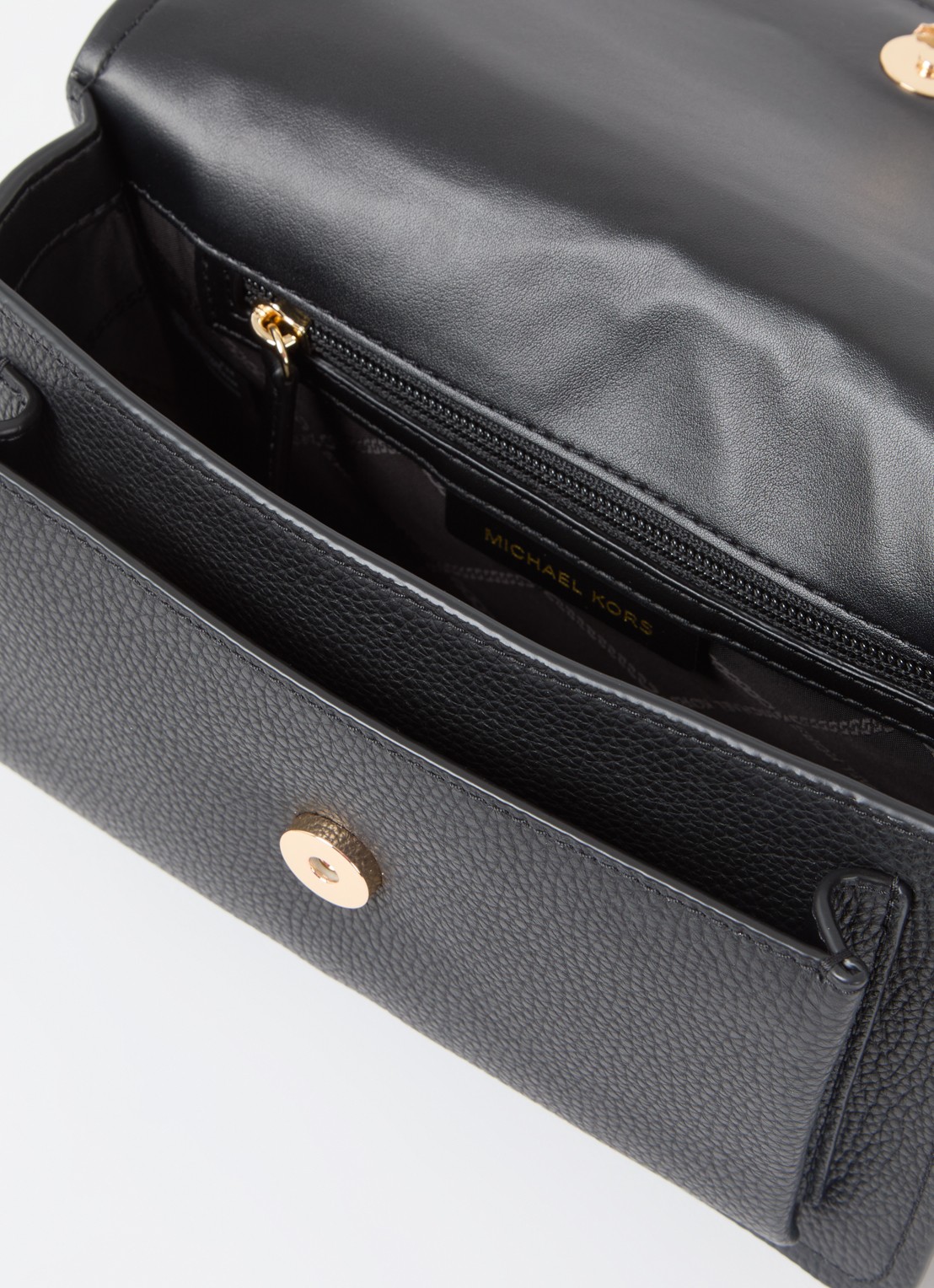 Michael Kors Claire Large crossbodytas van leer - detail 4 zwart