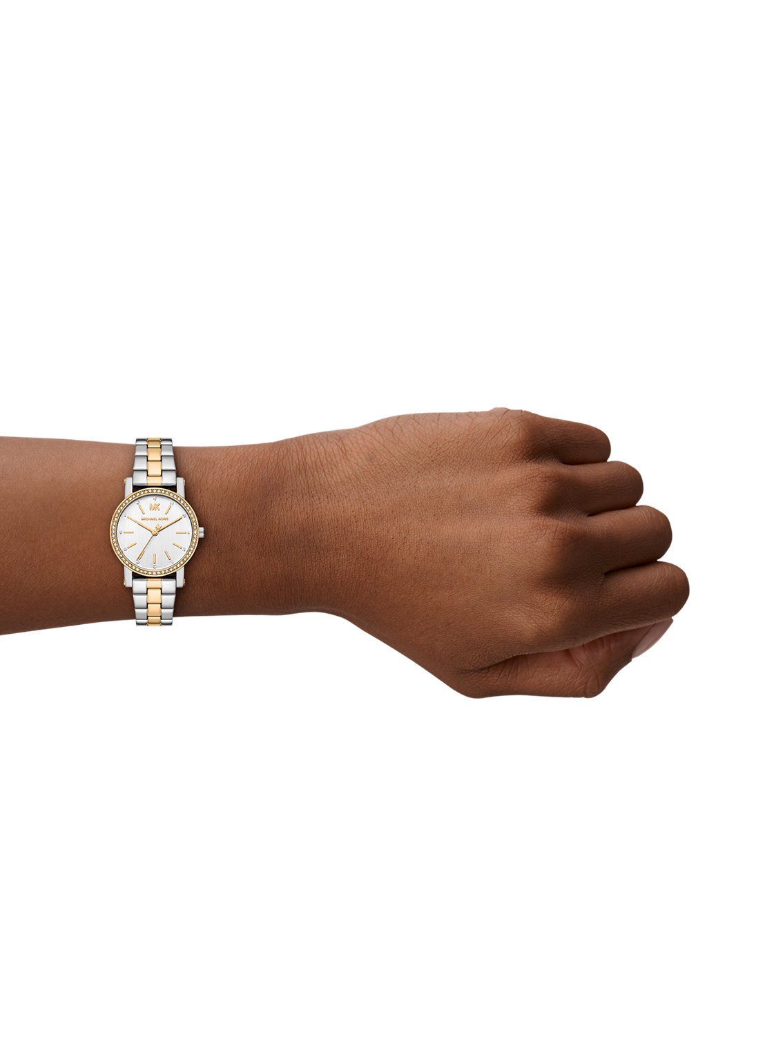 Michael Kors Corey horloge MK7668 - detail 4 zilver