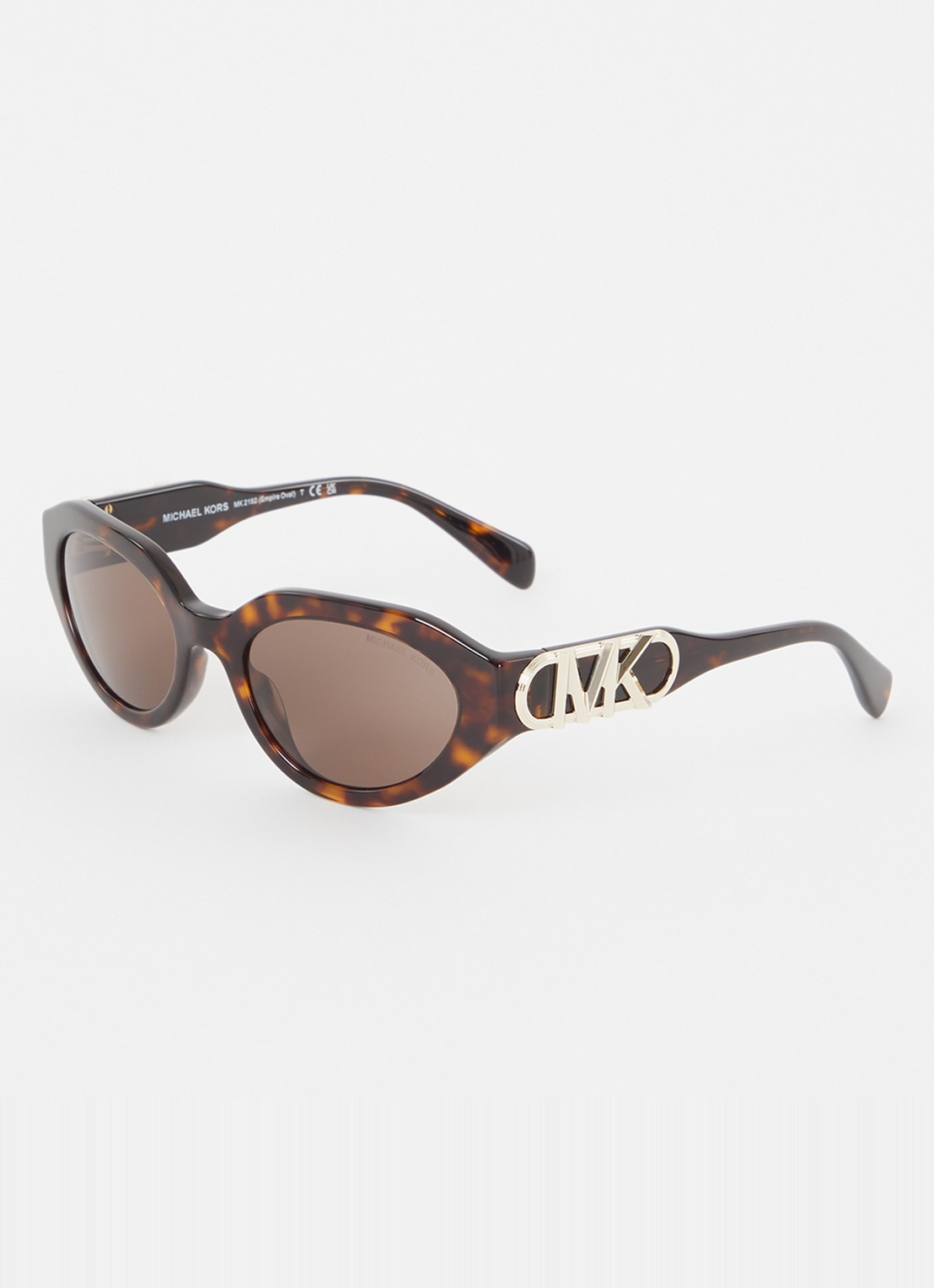 Michael Kors Empire Oval zonnebril MK2192  - voorkant donkerbruin