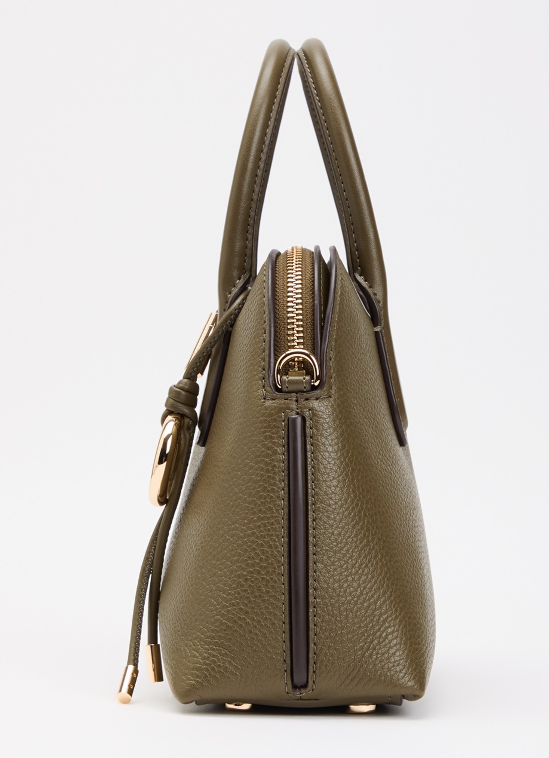 Michael Kors Freddie Dome crossbodytas met tasbedel  - detail 2 olijfgroen