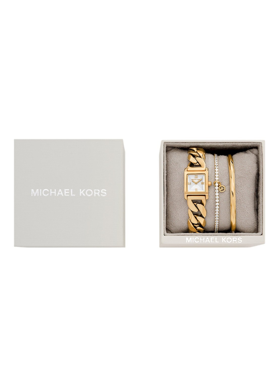 Michael Kors Georgie horloge en armbanden set van 3 MK7655SET - detail 3 goud