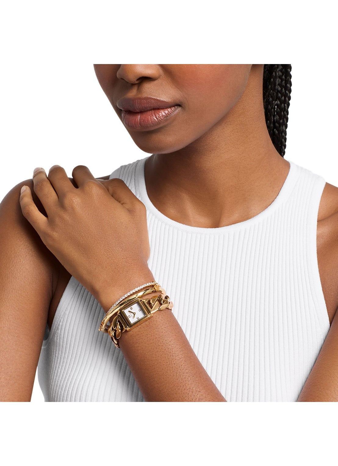 Michael Kors Georgie horloge en armbanden set van 3 MK7655SET - detail 4 goud