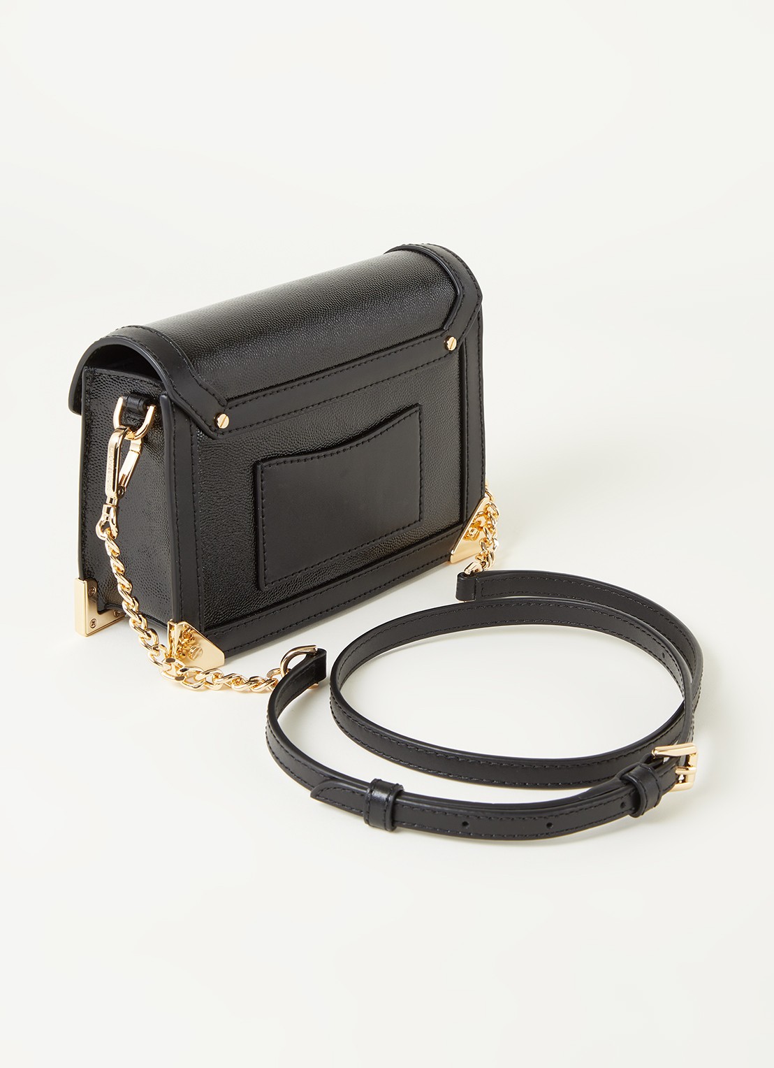 Michael Kors Grace crossbodytas van lakleer - achterkant 4 zwart