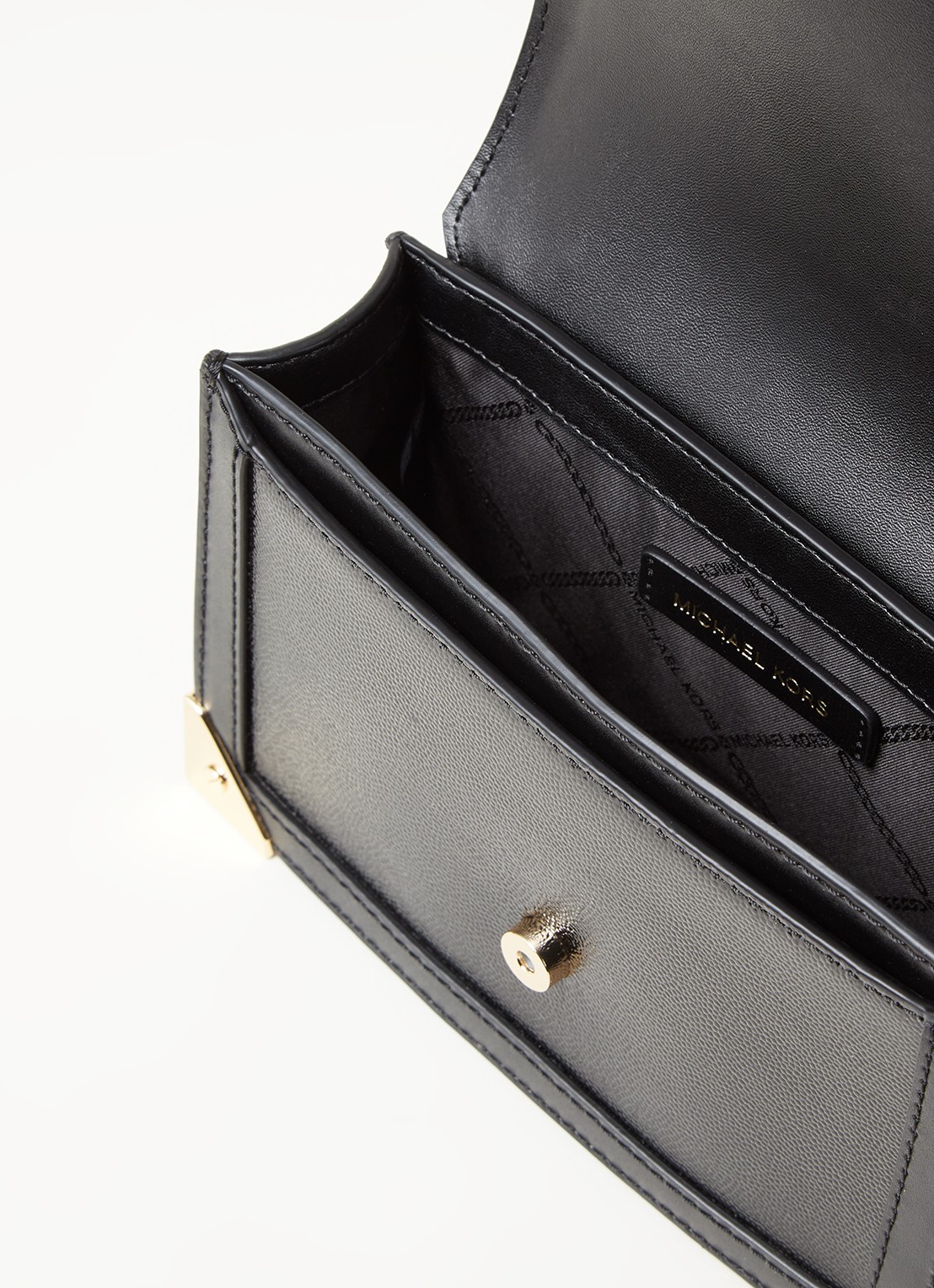 Michael Kors Grace crossbodytas van lakleer - detail 2 zwart