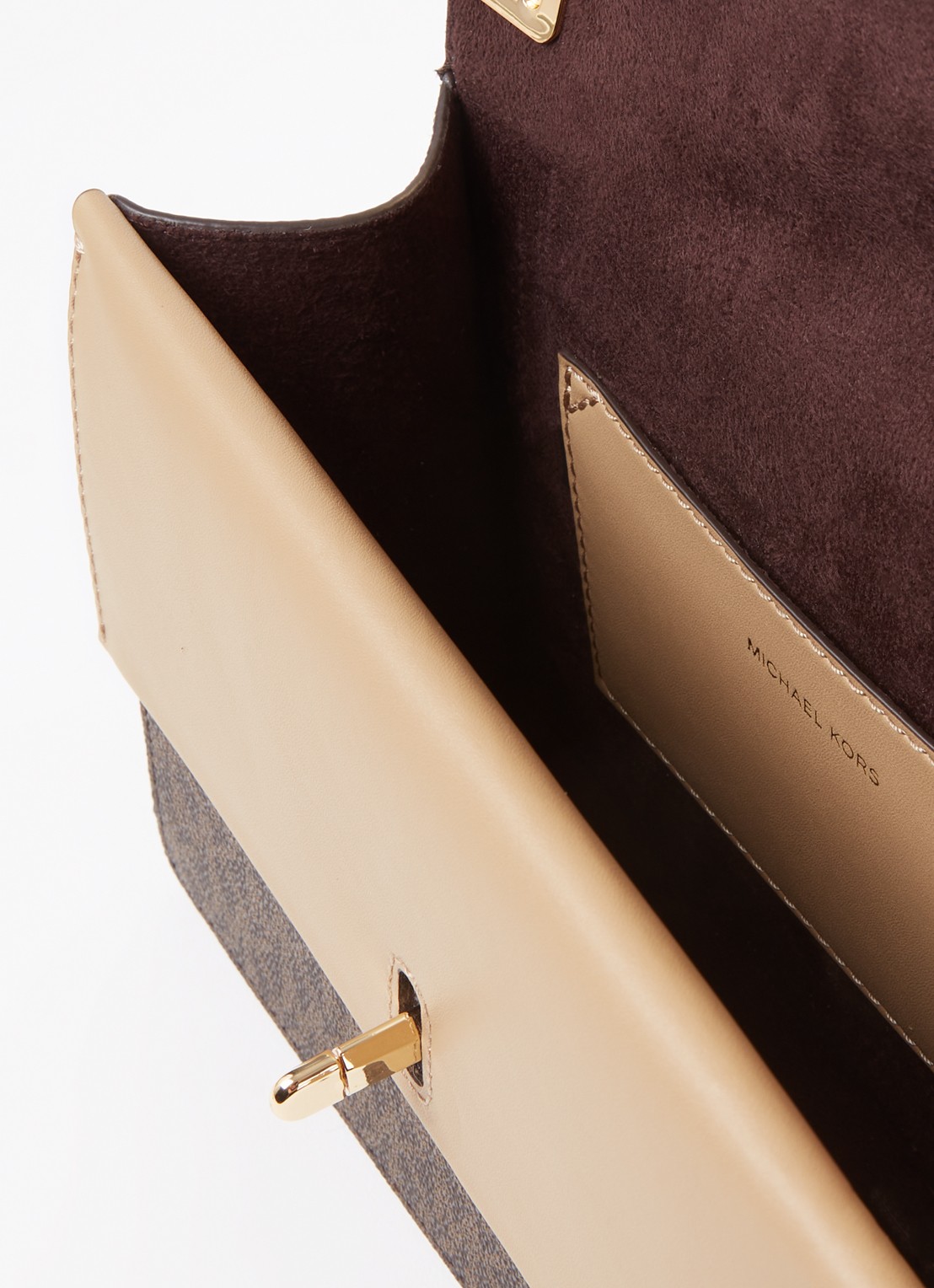 Michael Kors Greenwich Small Color-Block crossbodytas met logoprint - detail 3 donkergroen