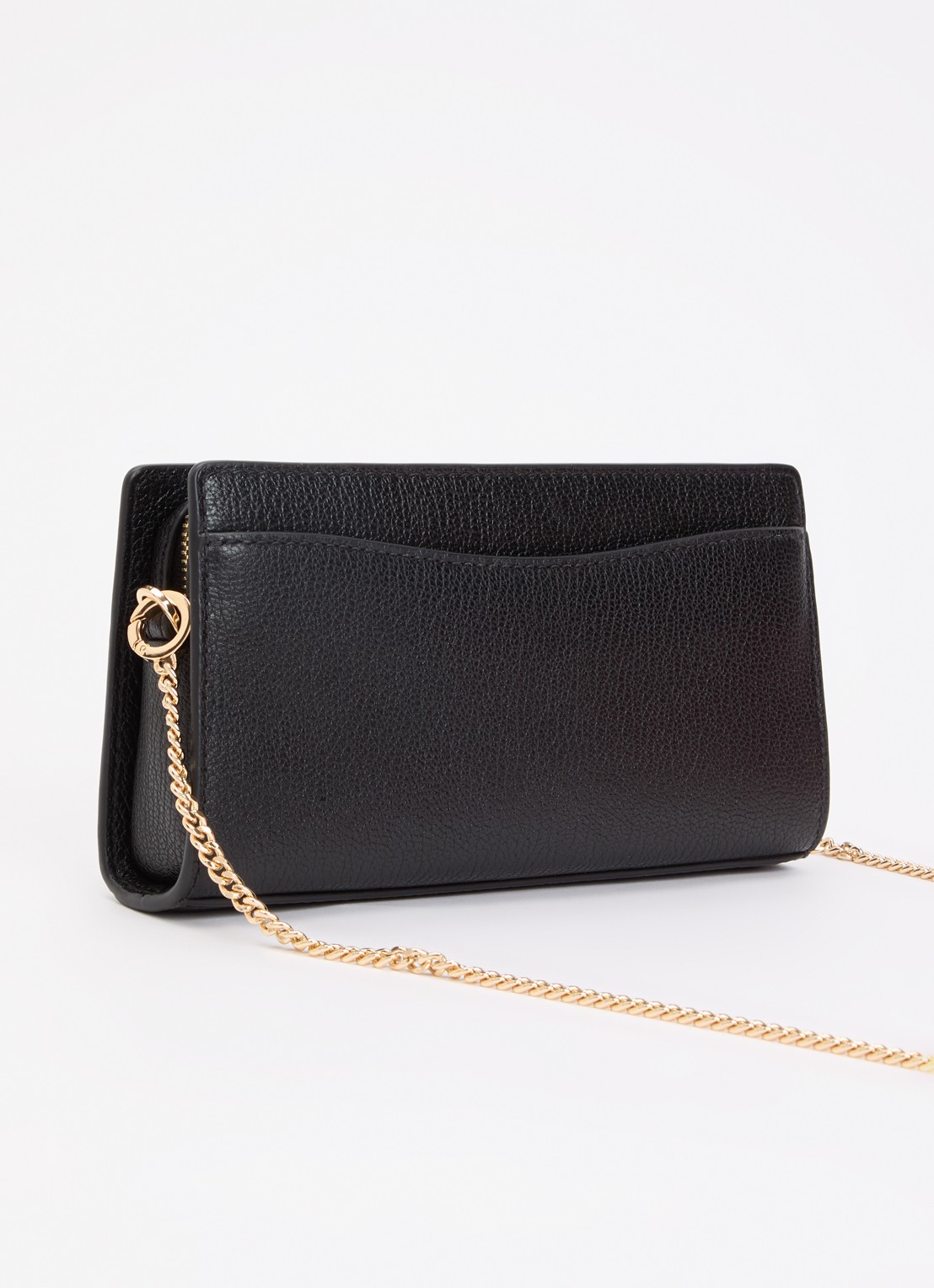 Michael Kors Hamilton clutch met afneembare schouderriem - achterkant 7 zwart