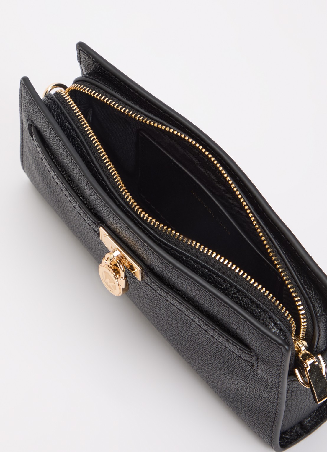 Michael Kors Hamilton clutch met afneembare schouderriem - detail 4 zwart