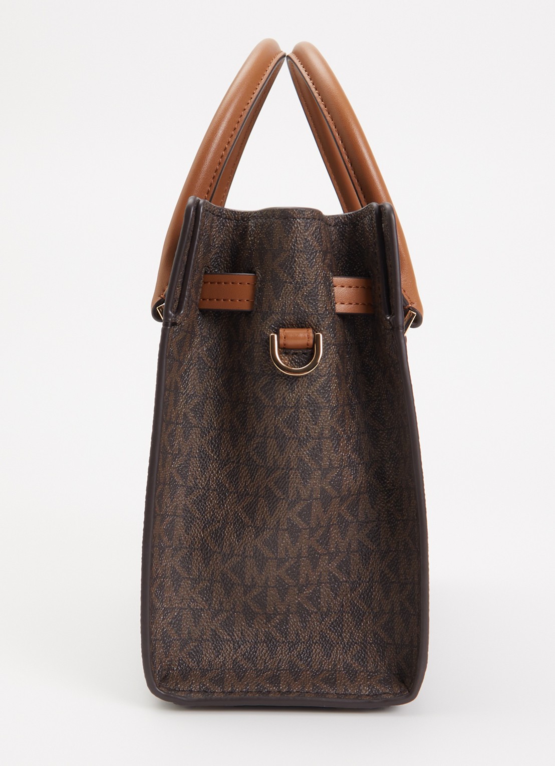 Michael Kors Hamilton Small handtas met afneembare schouderriem - detail 2 donkerbruin