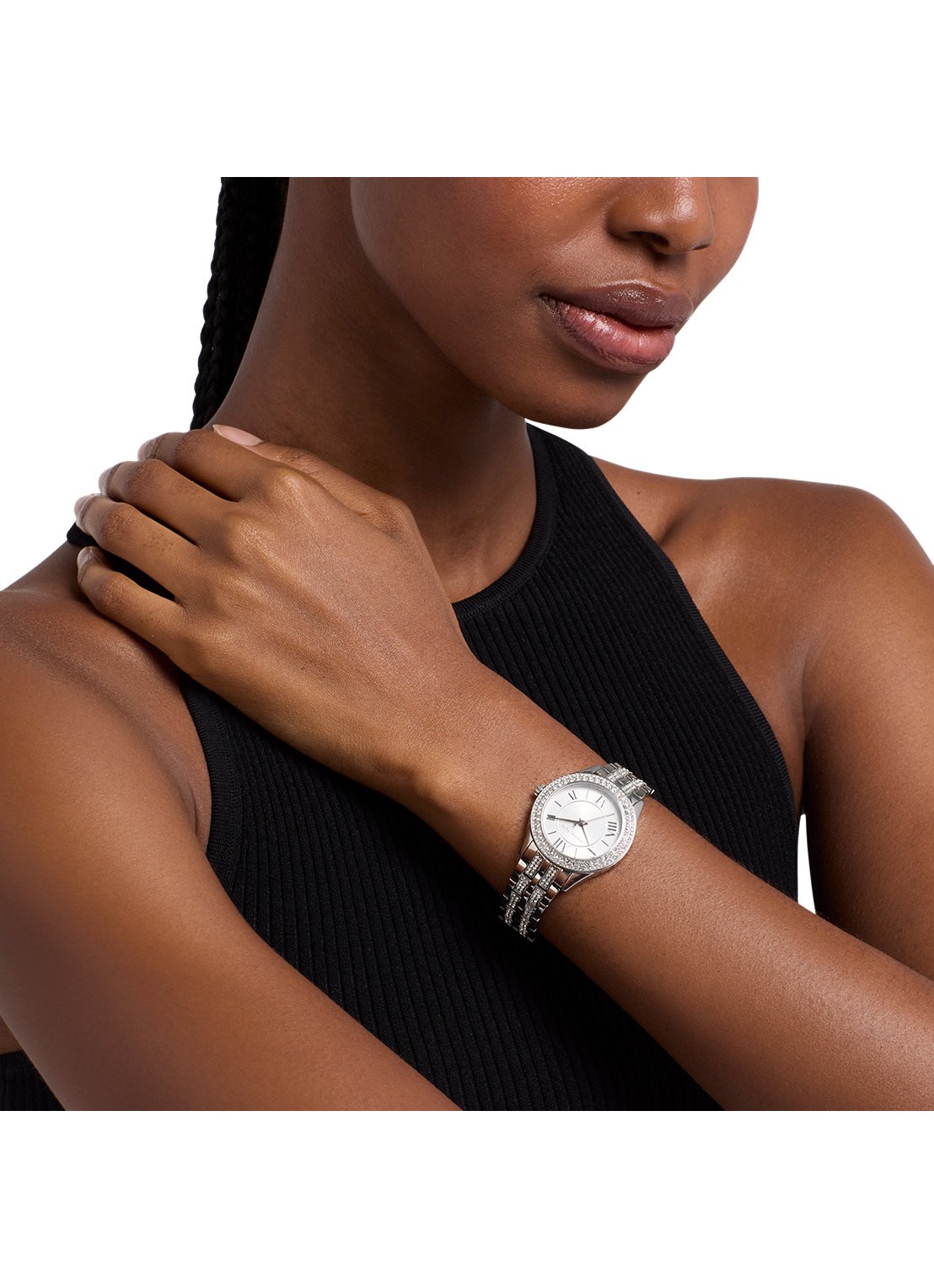 Michael Kors Harlowe horloge MK7653 - detail 3 zilver