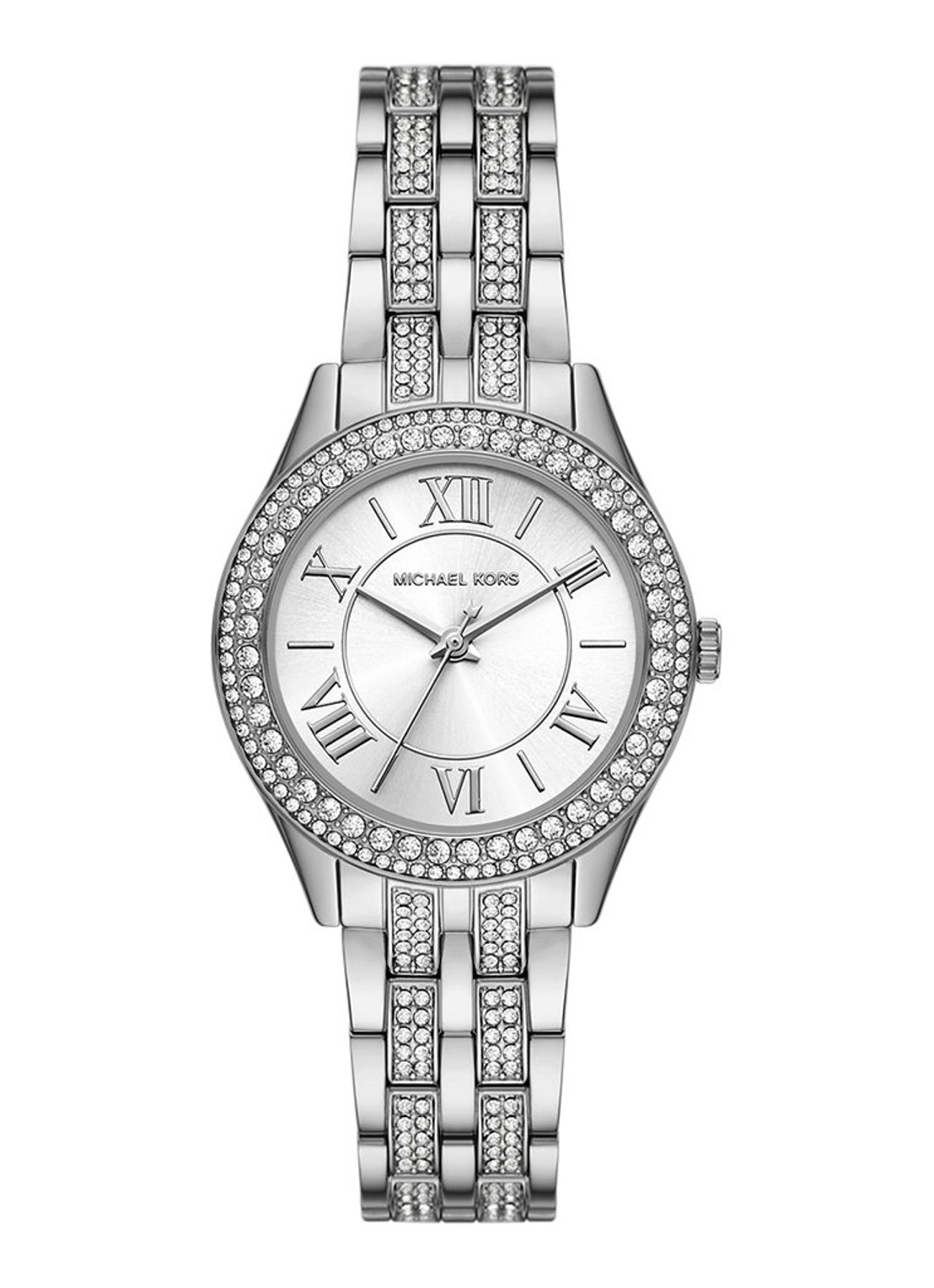 Michael Kors Harlowe horloge MK7653 - voorkant 5 zilver