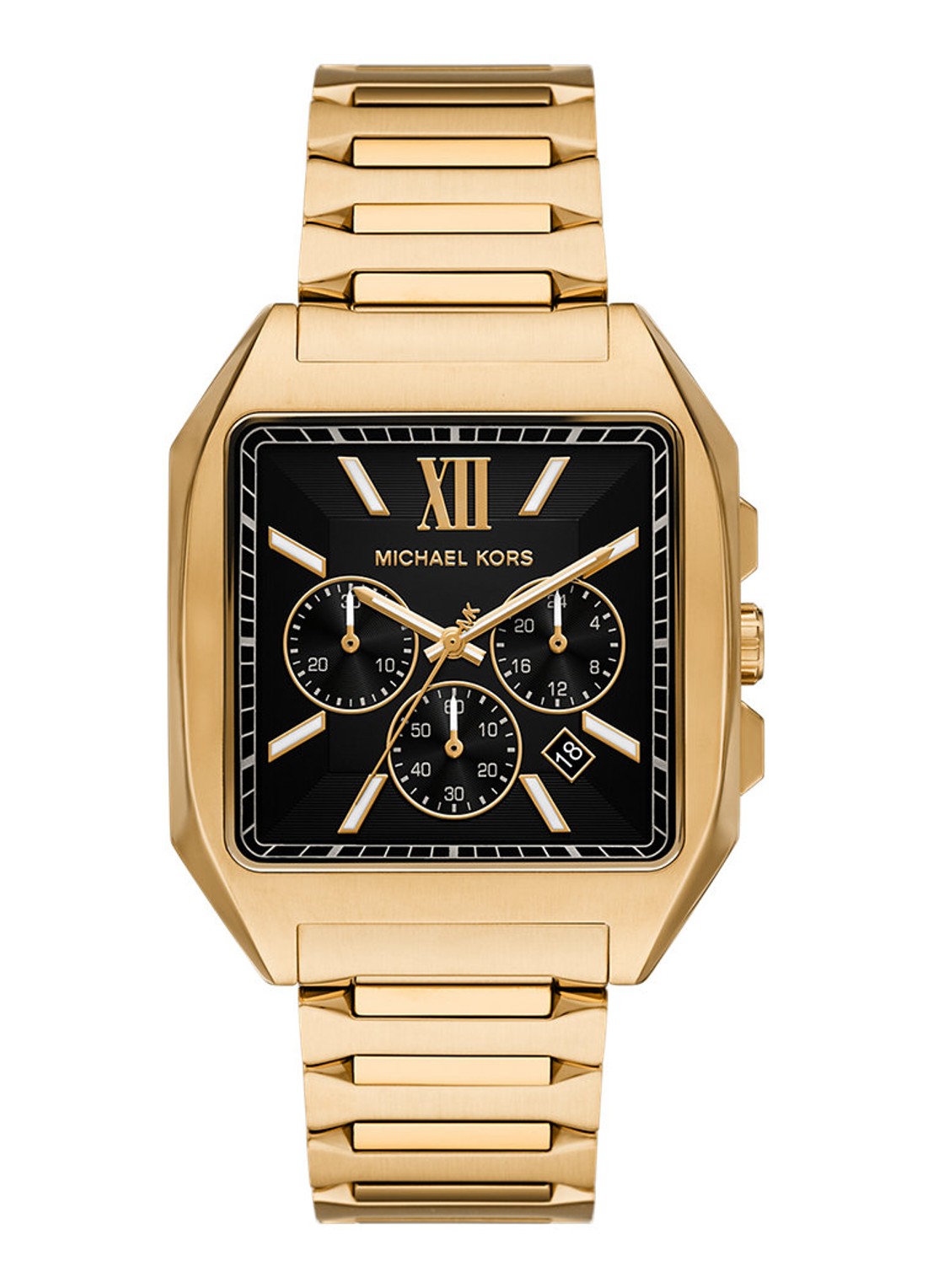 Michael Kors Hayes horloge MK9281 - voorkant 5 goud