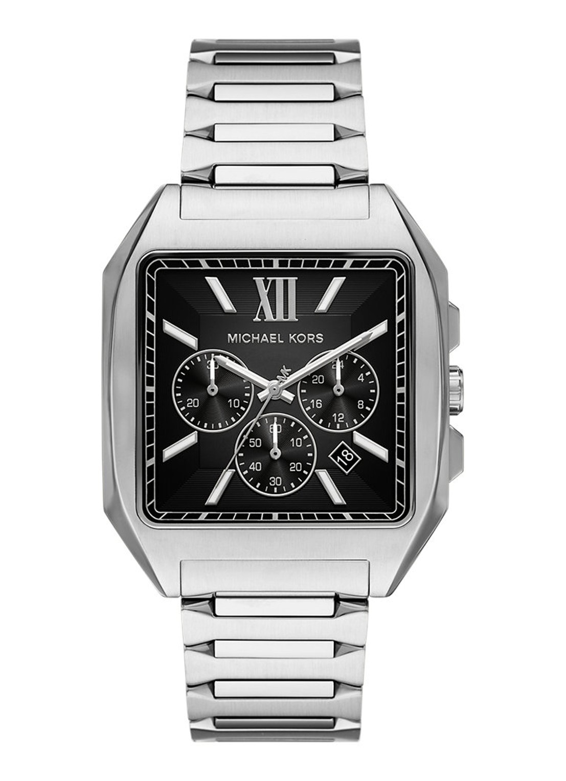 Michael Kors Hayes horloge MK9283 - voorkant 5 zilver