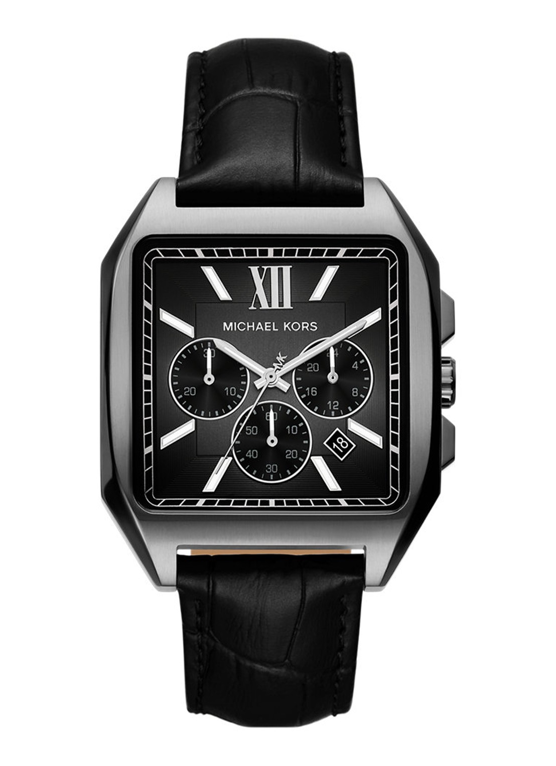 Michael Kors Hayes horloge MK9299 - voorkant 5 antraciet