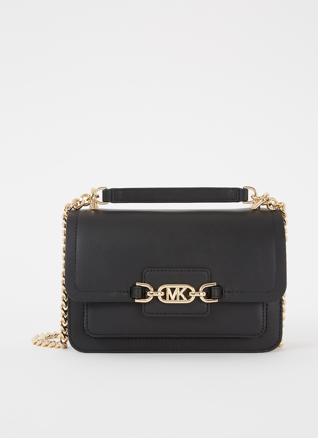 Michael Kors Heather Large schoudertas met logoprint - voorkant zwart