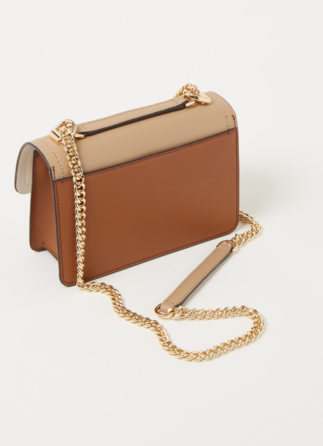 Michael Kors Heather XS schoudertas van leer - achterkant 4 bruin